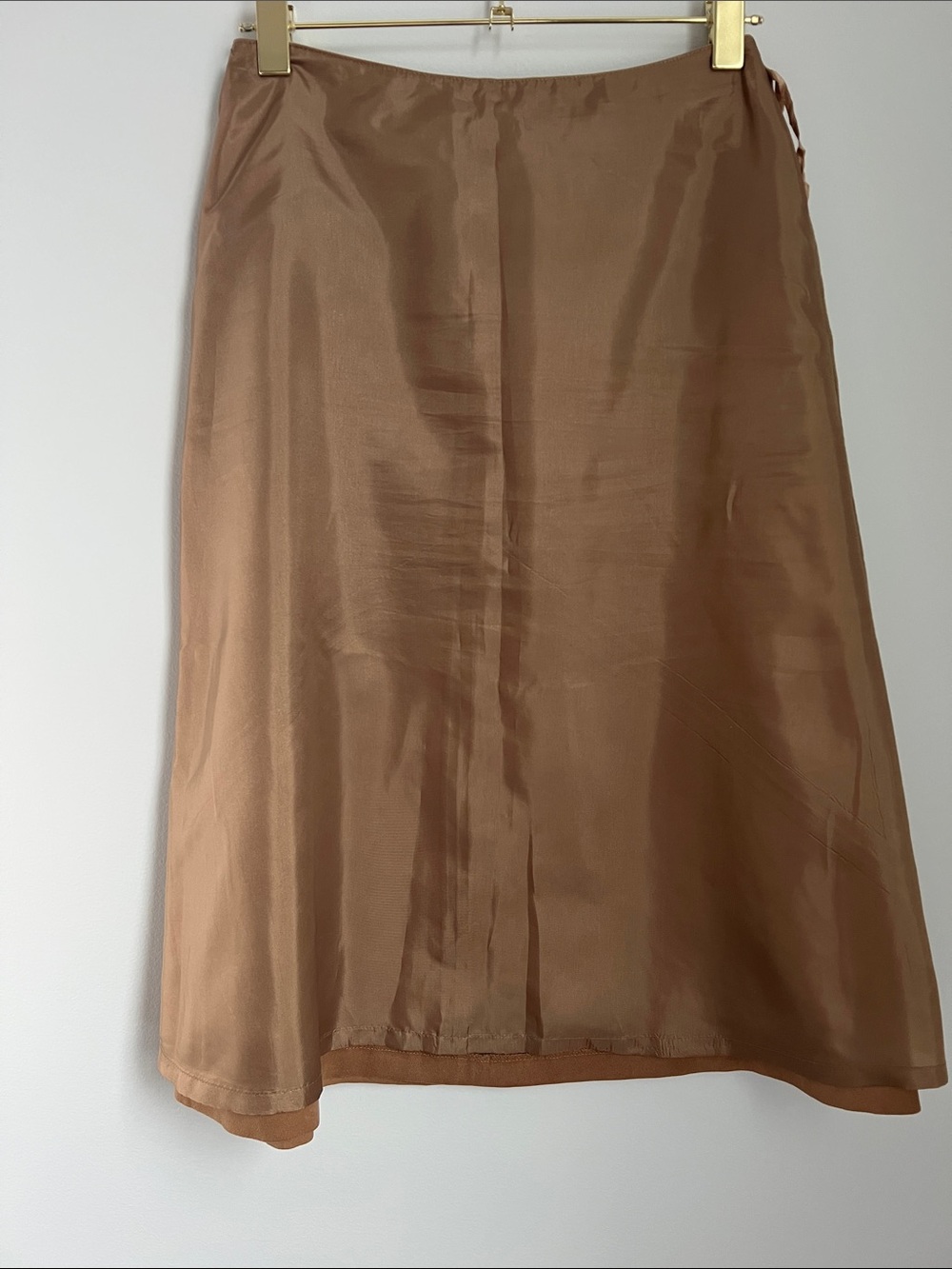 Talbots | Petites Camel Brown A-Line Faux Suede Skirt Size 4 - Picture 12 of 16